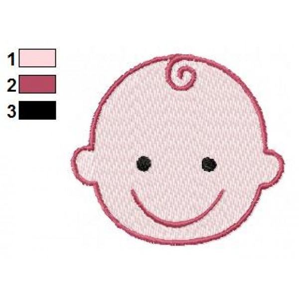 Cute Cartoon Baby Face Beautiful baby face embroidery
