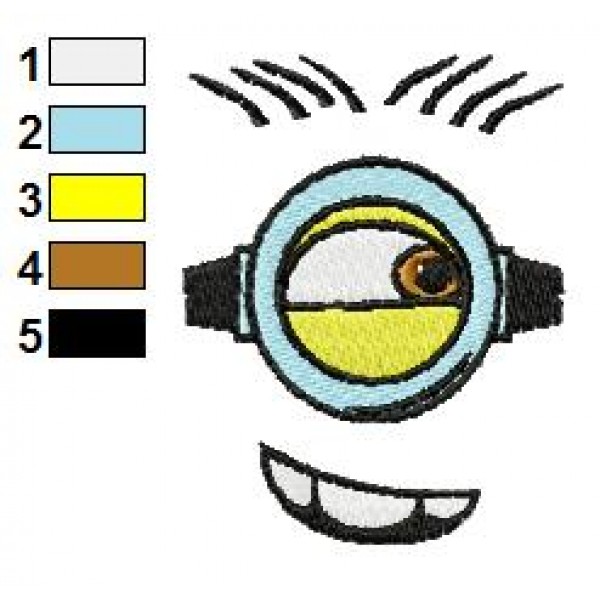 Despicable Me Face Embroidery Design