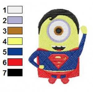 Despicable Me Superman Embroidery Design