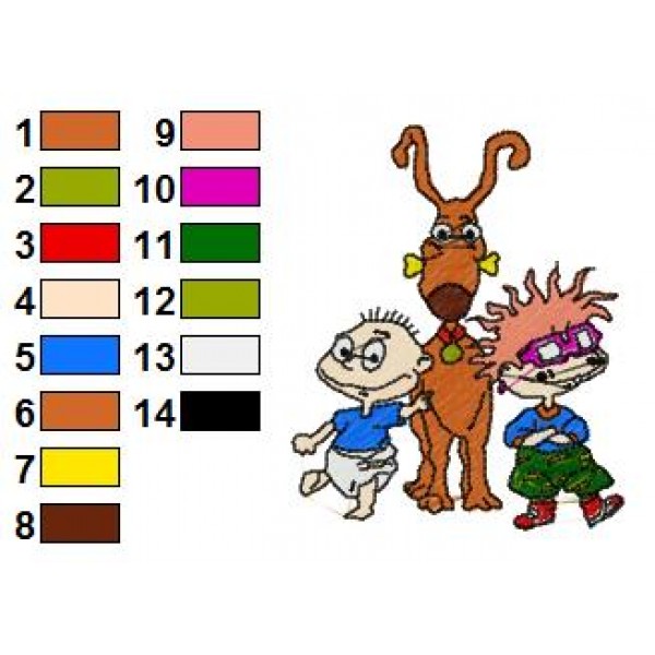16h Rug Rats Rugrats Embroidery Design 16