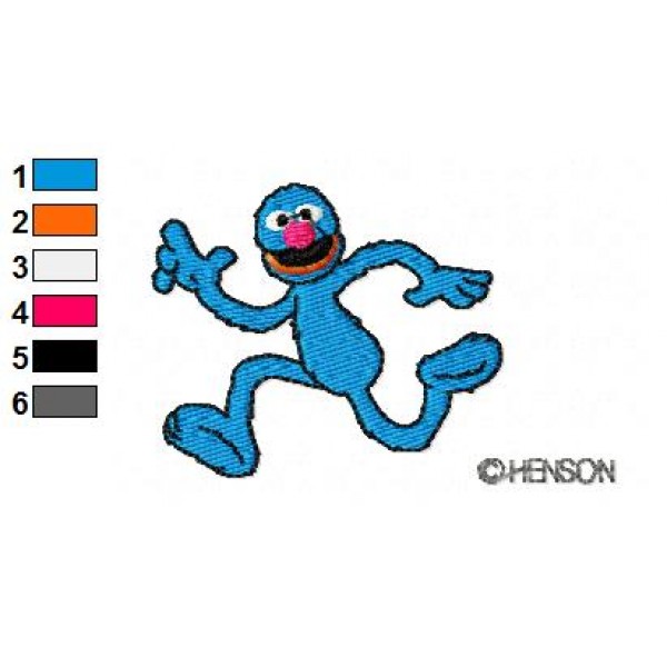 Sesame Street Grover 03 Embroidery Design