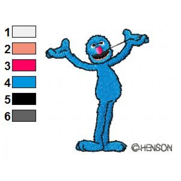 Sesame Street Grover 04 Embroidery Design