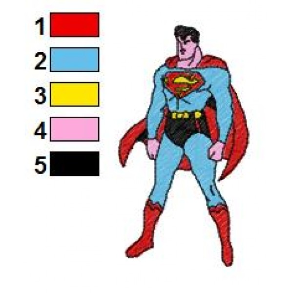 SuperMan Embroidery Design 4